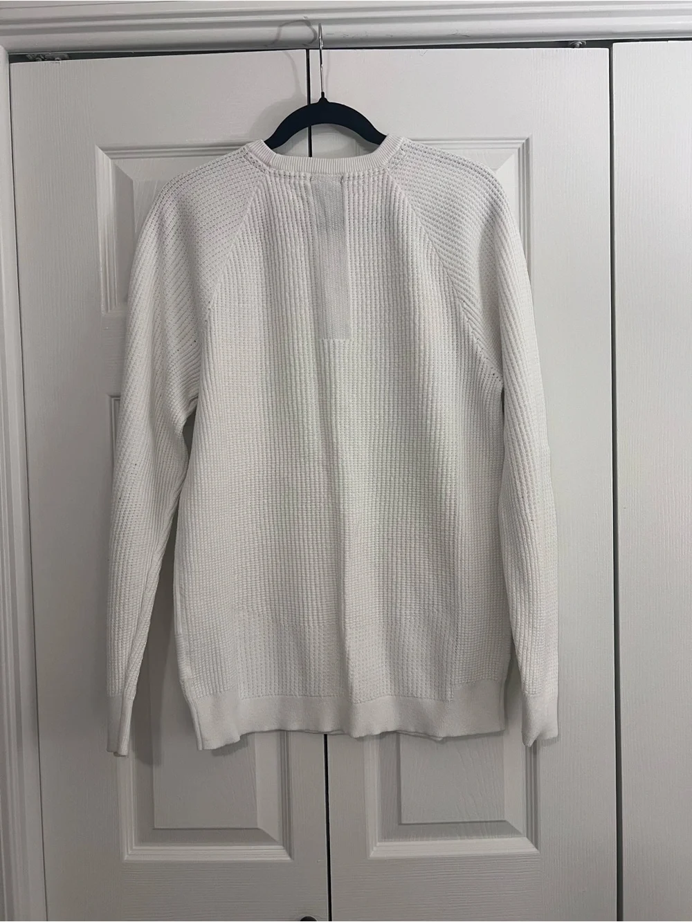 Nike White Men’s TechPack Crewneck Waffle Knit Sweater